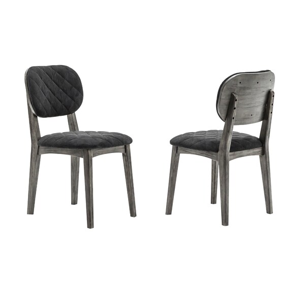 Armen Living Katelyn Midnight Open Back Dining Chair - Set of 2 - LCKASITGMN