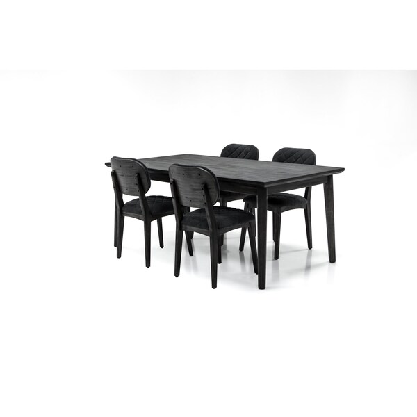 Armen Living Katelyn Midnight Open Back Dining Chair - Set of 2 - LCKASITGMN