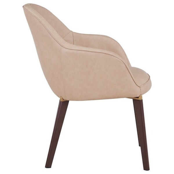 Leisuremod Elias Collection Modern Dining Chair in Light Taupe, 4PK - EDC21LTP-4