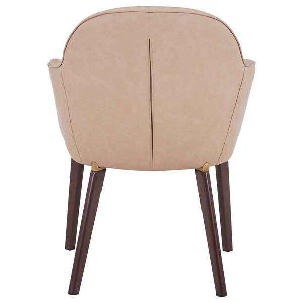 Leisuremod Elias Collection Modern Dining Chair in Light Taupe, 4PK - EDC21LTP-4