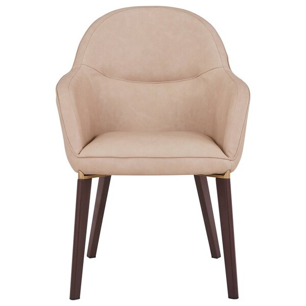 Leisuremod Elias Collection Modern Dining Chair in Light Taupe, 4PK - EDC21LTP-4