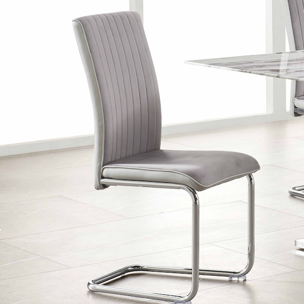 Global Furniture Usa Contemporary Fabric D4957 3 Grey Dining Chairs - 2955