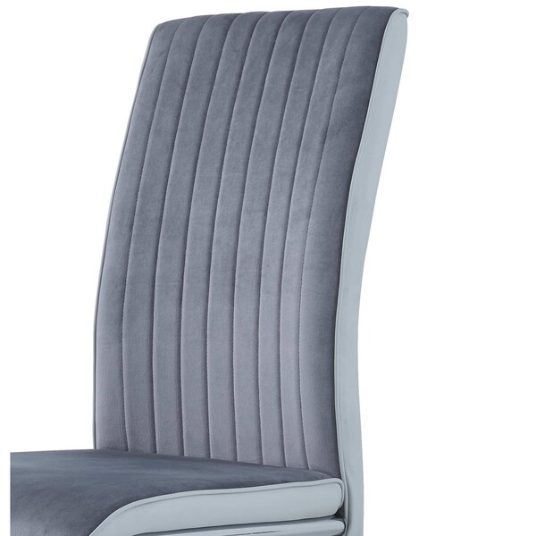 Global Furniture Usa Contemporary Fabric D4957 3 Grey Dining Chairs - 2955