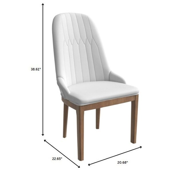 Leisuremod Verisma Collection Modern Wooden Dining Chair in Black Fabric with White Front - VC57BFW