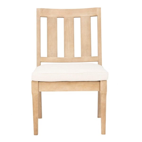 Safavieh Dominica Outdoor Dining Chair, Natural & White, 2PK - CPT1018A-SET2