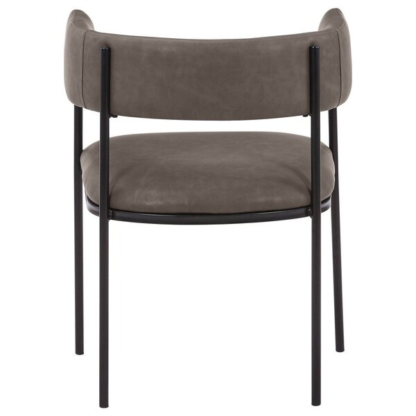 Leisuremod Cyril Collection Modern Chair in Charcoal, 4PK - CDC22CH4