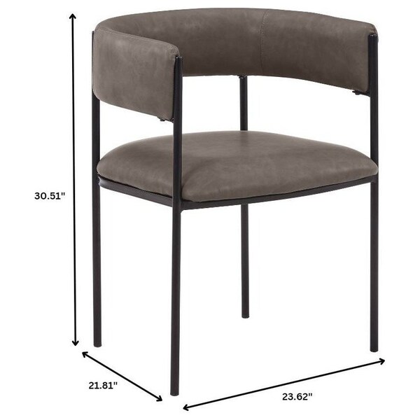 Leisuremod Cyril Collection Modern Chair in Charcoal, 4PK - CDC22CH4