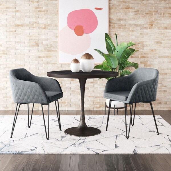 Zuo Modern Braxton Dining Chair Set Of 2 Vintage Gray - 109210