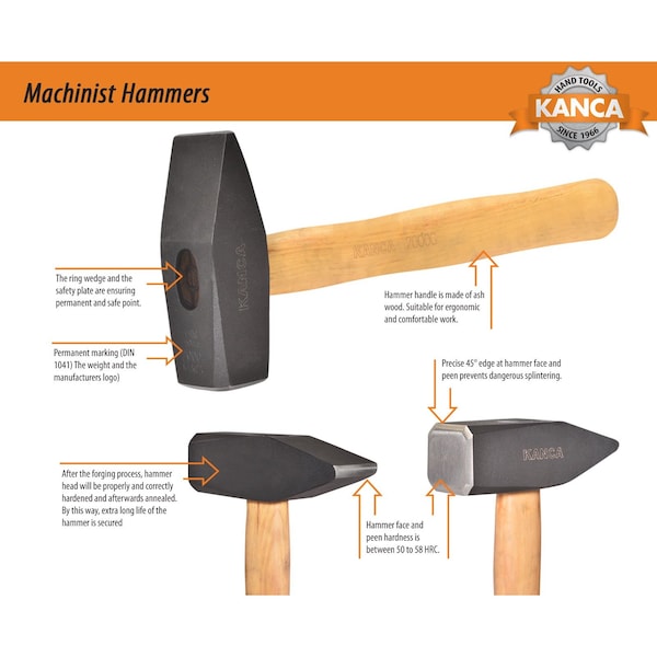 Kanca Machinist Hammer 1500g - HAM- 1500