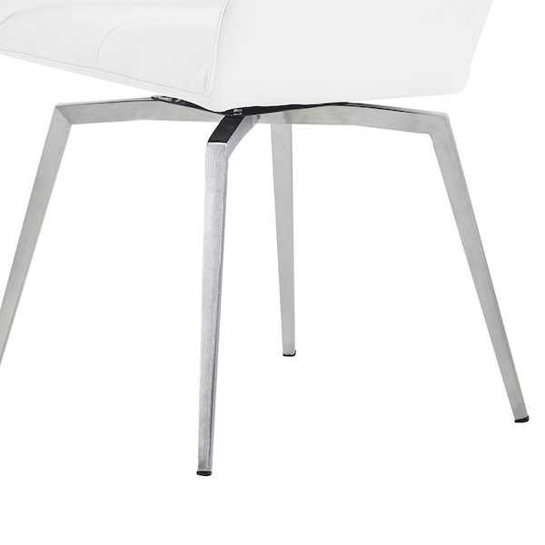 Global Furniture Usa Contemporary PU D4878 White Dining Chair - 3194