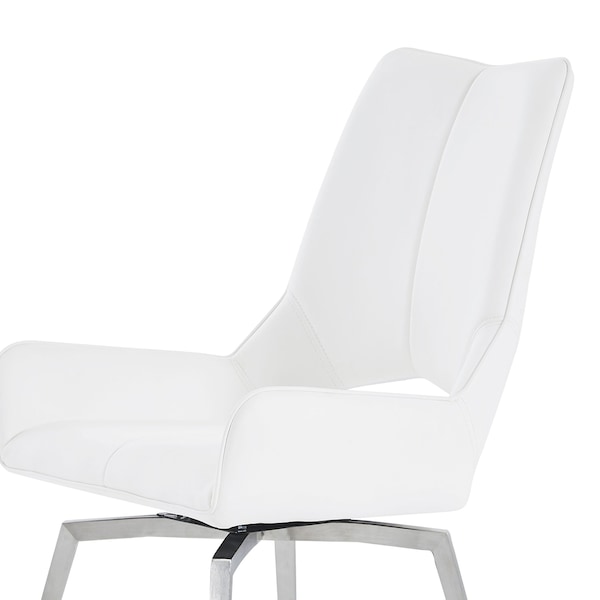 Global Furniture Usa Contemporary PU D4878 White Dining Chair - 3194
