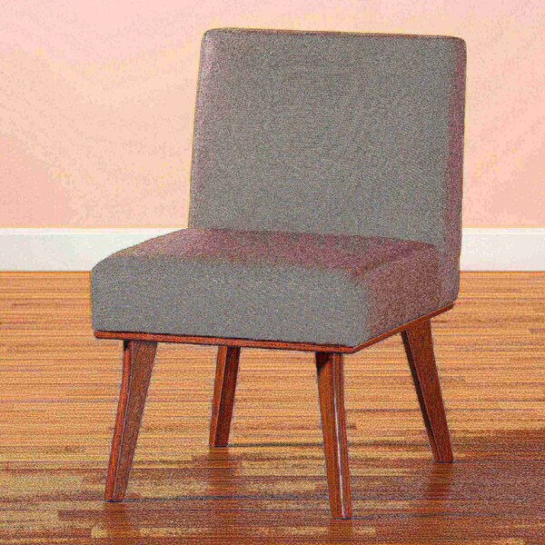 Baxton Studio Odessa Mid-Century Modern Grey Fabric and Walnut Brown Finished Wood Dining Chair - 175-10980-ZORO