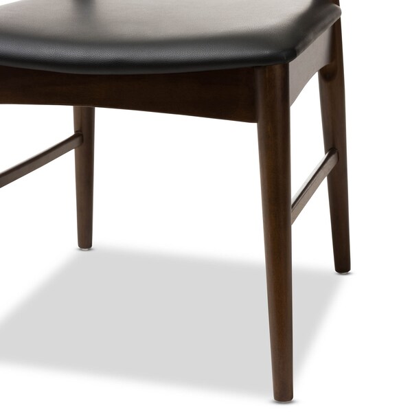 Baxton Studio Winton Mid-Century Modern Walnut Wood Dining Chair, PK2 - 143-7949