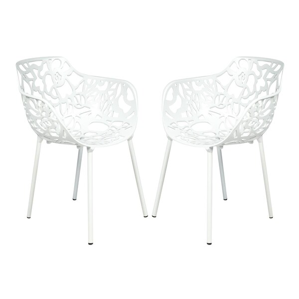 Kd Americana 31.5 x 24.5 x 21.5 in. Modern Devon Aluminum Chair, White, 2PK - KD3042444