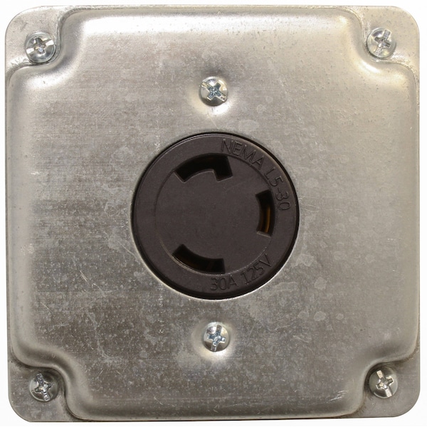 Ac Works 30A, 125V, NEMA L5-30R Flush Mounting Locking Industrial Grade Receptacle - FML530R