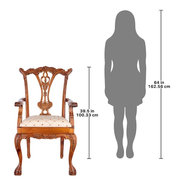 Design Toscano English Chippendale Armchair - AF1008