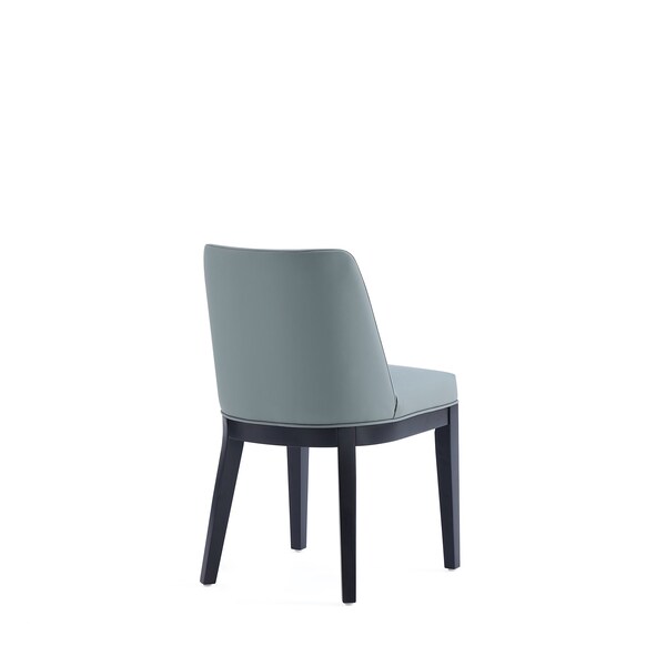 Manhattan Comfort Gansevoort Faux Leather Dining Chair in Pewter - Set of 4 - 2-DC051-PT