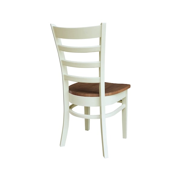 International Concepts Set of Two Emily Side Chairs, Hickory/Shell, 2PK - C79-617P