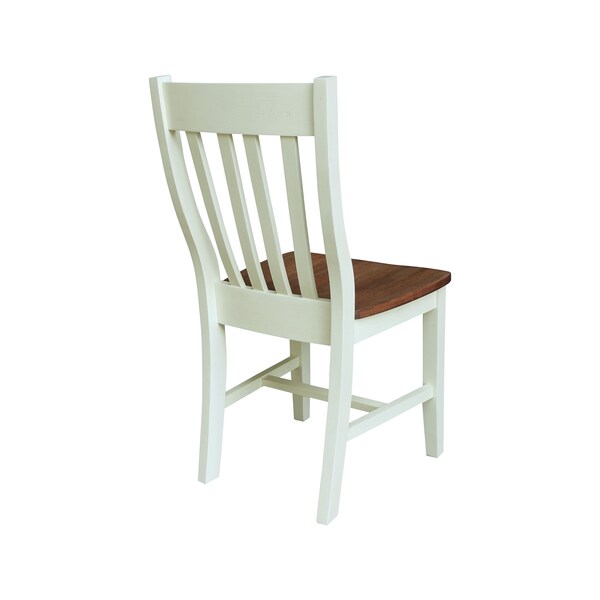 International Concepts Set of Two Cafe Dining Chairs, Hickory/Shell, 2PK - CI79-61P