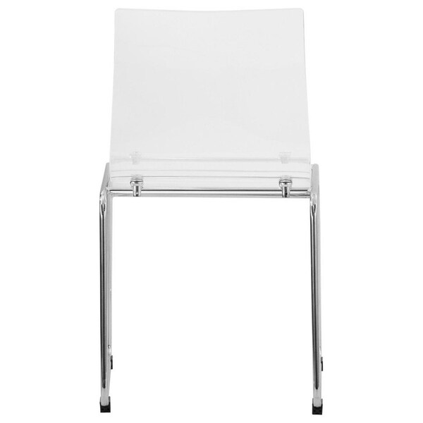 Leisuremod Lima Modern Acrylic Chair, Clear, 4PK - LC19CL4
