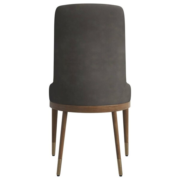 Leisuremod Viva Collection Modern Wooden Dining Chair in Mocha Brown, 2PK - VC24MO2