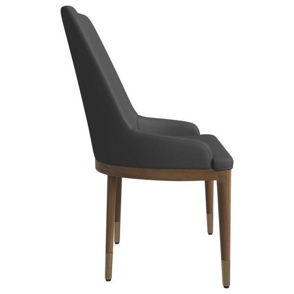 Leisuremod Viva Collection Modern Wooden Dining Chair in Dark Grey - VC24DGR