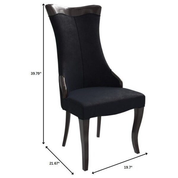 Leisuremod Viva Collection Modern Wooden Dining Chair in Dark Grey - VC24DGR