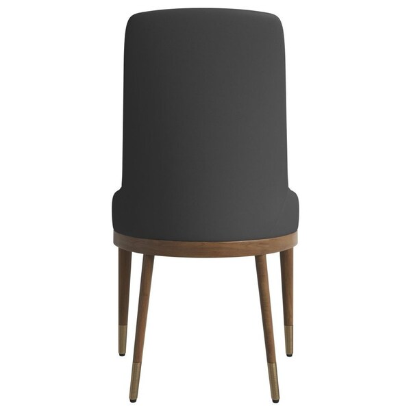 Leisuremod Viva Collection Modern Wooden Dining Chair in Dark Grey - VC24DGR