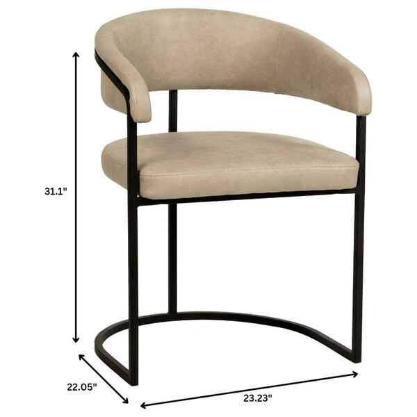 Leisuremod Aero Collection Modern Dining Chair in Oatmeal - AC23OA