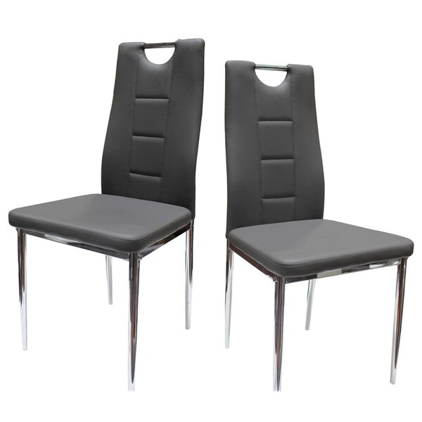 Kd Gabinetes Beverly Upholstered Side Chairs, Grey - Set of 2 - KD2207939