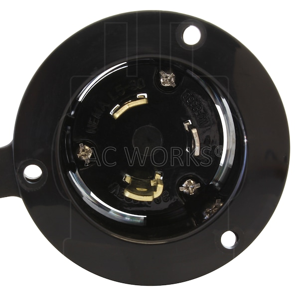 Ac Works 30A 125V L5-30P Power Input Inlet UL and C-UL Listed with Weather Cover - ASINL530P-FC