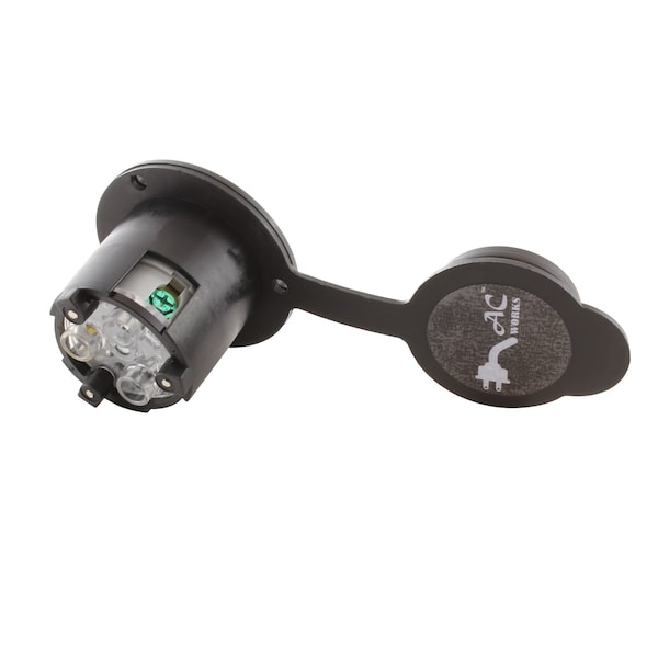 Ac Works 30A 125V L5-30P Power Input Inlet UL and C-UL Listed with Weather Cover - ASINL530P-FC