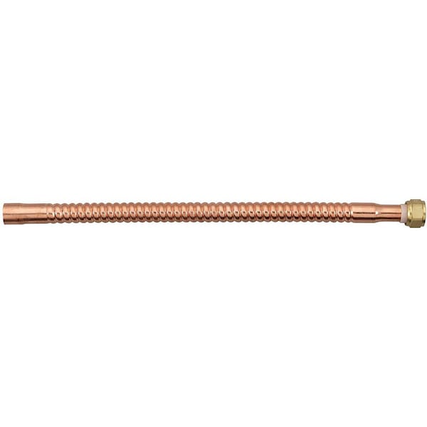 Copper Flex Homewerks 3/4 in. FIP X 3/4 in. D Sweat 15 in. Copper Water Heater Supply Line - 7211-15-34FIP-S