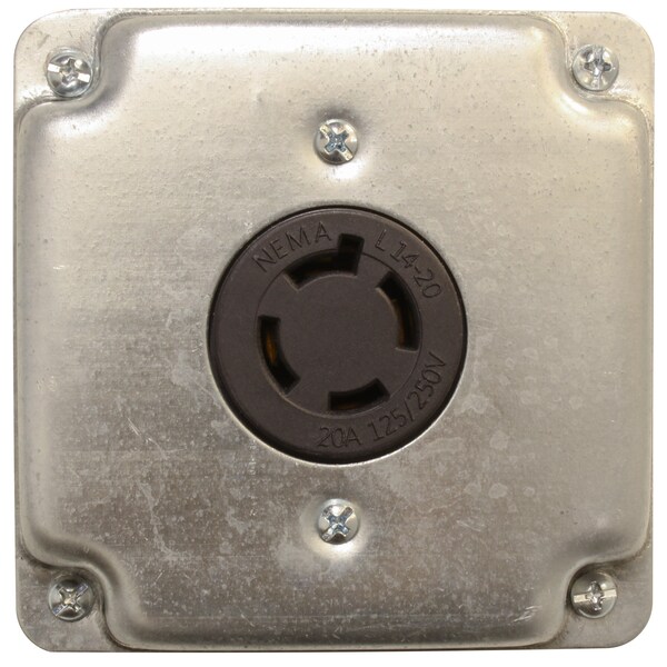 Ac Works 20A 125/250V NEMA L14-20R Flush Mount Locking Industrial Grade Receptacle - FML1420R