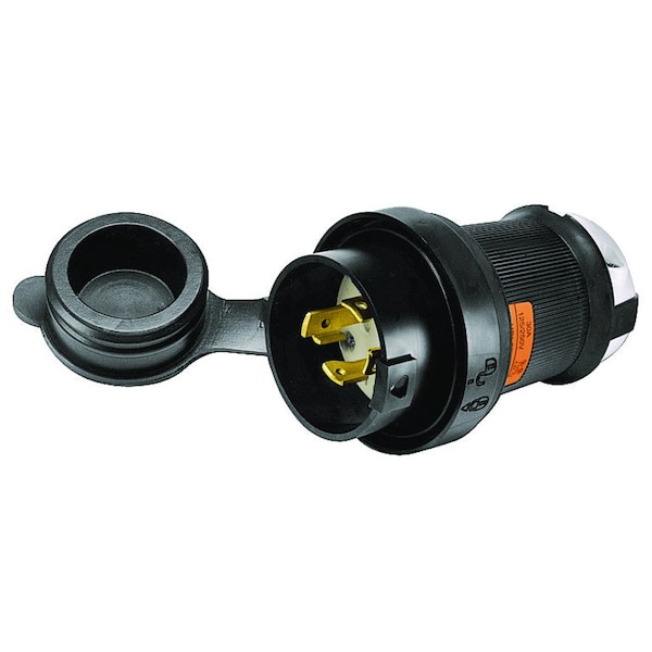 Hubbell 30A Watertight Twist-Lock Plug 3P 4W 125/250VAC - HBL2711SW