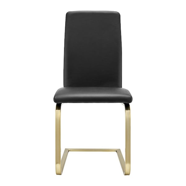 Gfancy Fixtures Modern Dining Chairs, Black & Gold, 2PK - GF3096556