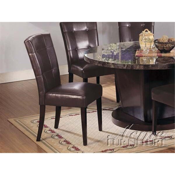 Acme Furniture Industry Bycast Side Chair in Espresso PU, 2PK - 7054