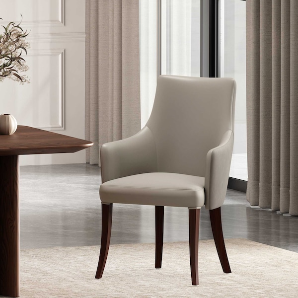 Manhattan Comfort Connie Dining Armchair in Light Grey - DC095AR-LG