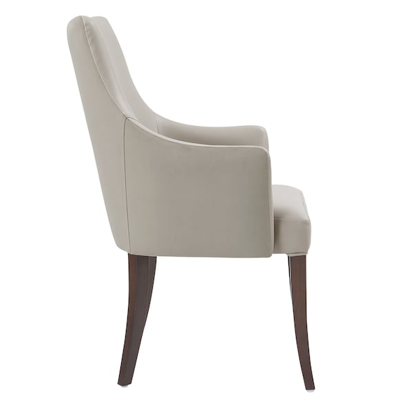 Manhattan Comfort Connie Dining Armchair in Light Grey - DC095AR-LG