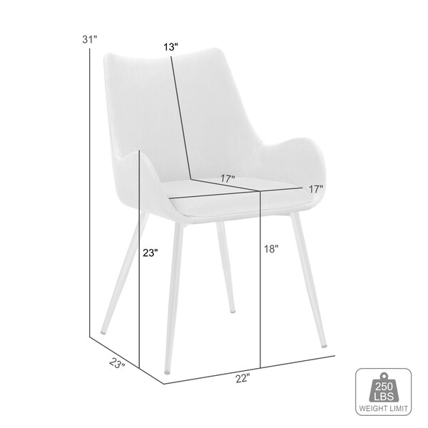 Armen Living Avery Pink Fabric Dining Room Chair with Gold Legs - LCAVCHPINK
