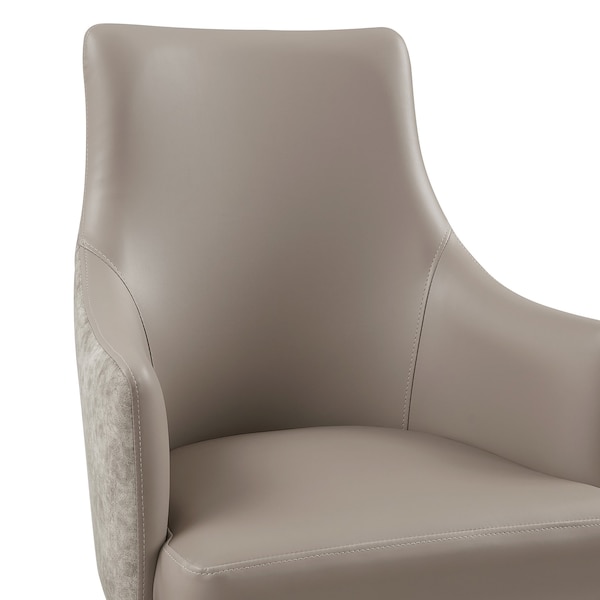 Manhattan Comfort Connie Dining Armchair in Taupe - Set of 2 - 2-DC095AR-TP