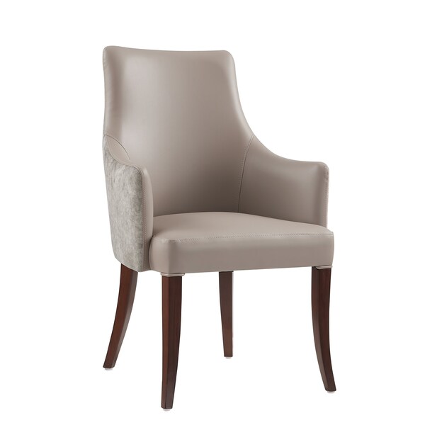 Manhattan Comfort Connie Dining Armchair in Taupe - Set of 2 - 2-DC095AR-TP