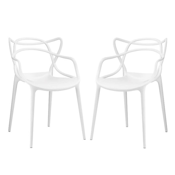 Modway Furniture Modway  Entangled Dining Chairs, White, 2PK - EEI-2347-WHI-SET