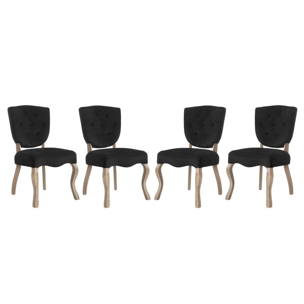 Modway Furniture Array Dining Side Chair, Black - Set of 4 - EEI-3382-BLK