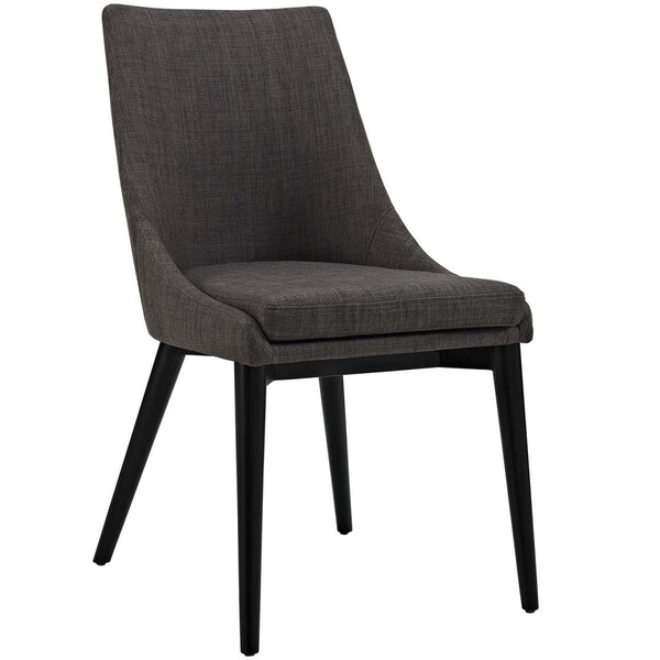 Modway Furniture 34 H x 19 W x 23.5 L in. Viscount Fabric Dining Chair, Brown - EEI-2227-BRN
