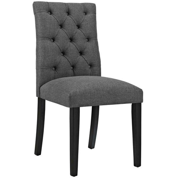 Modway Furniture 37.5 H x 24.5 W x 18.5 L in. Duchess Fabric Dining Chair, Gray - EEI-2231-GRY