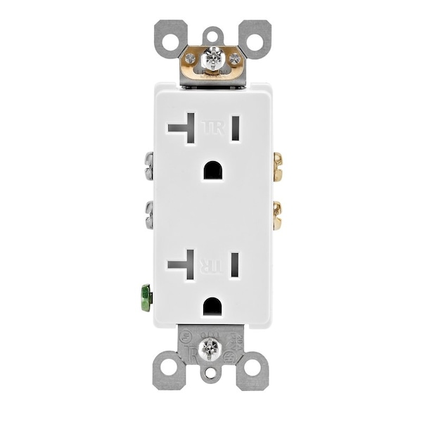 Leviton Leviton Decora 20 amps 125 V Duplex White Outlet 5-20R 10 pk - T5825-WMP