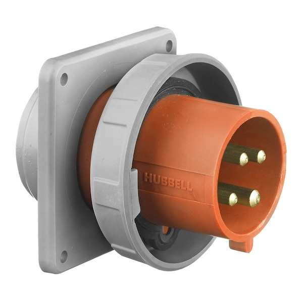 Hubbell IEC Pin and Sleeve Inlet, 60A, 125/250V - HBL460B12W