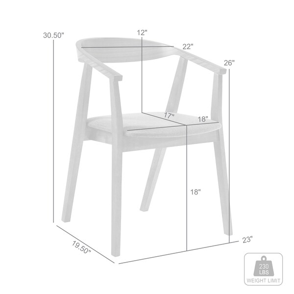 Armen Living Santana Wood Dining Chair in Walnut Finish with Blue Fabric - Set of 2 - LCSACHWABLU