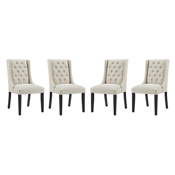 Modway Furniture Baronet Dining Chair - Fabric, Beige - Set of 4 - EEI-3558-BEI